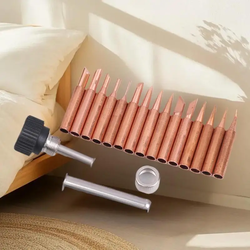 900 Pure Copper Soldering Iron Tip Non-Magnetic Long-Lasting Precision Electronics Repair Tool