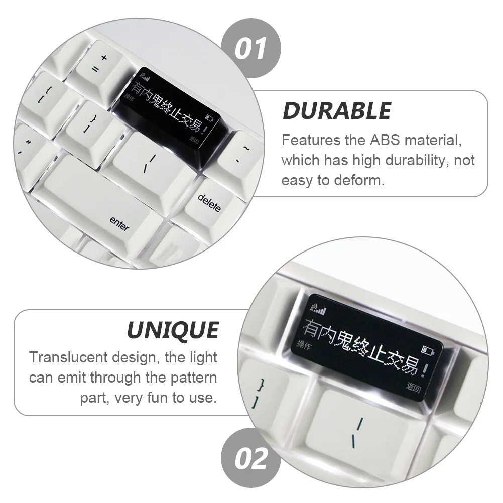 

Mechanical Keyboard Shine Through Keycap Replacement Backspace Keycap ABS Material Transparent Matte Typing Feel Computer