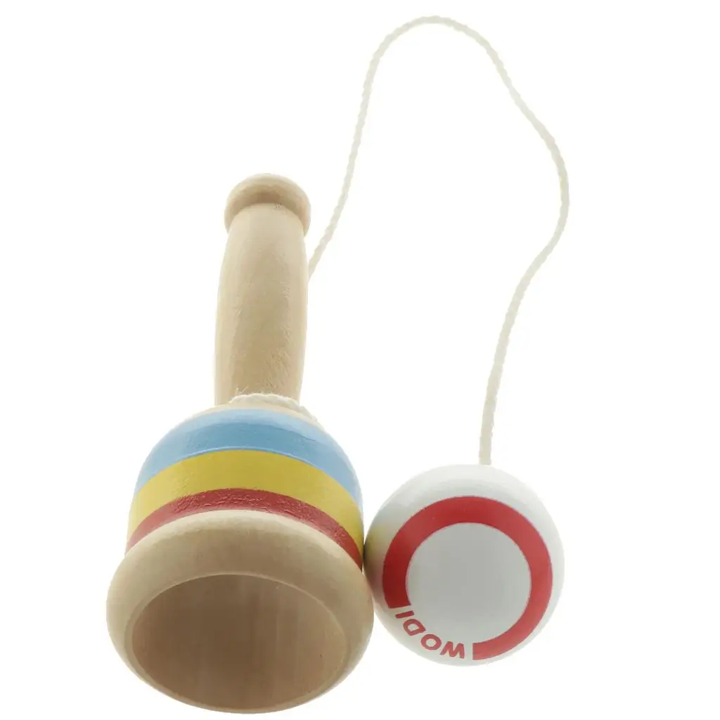 Juguete de madera Kendama, juego de habilidad con bola y taza, coordinación mano-ojo, juguete educativo de madera para actividades infantiles