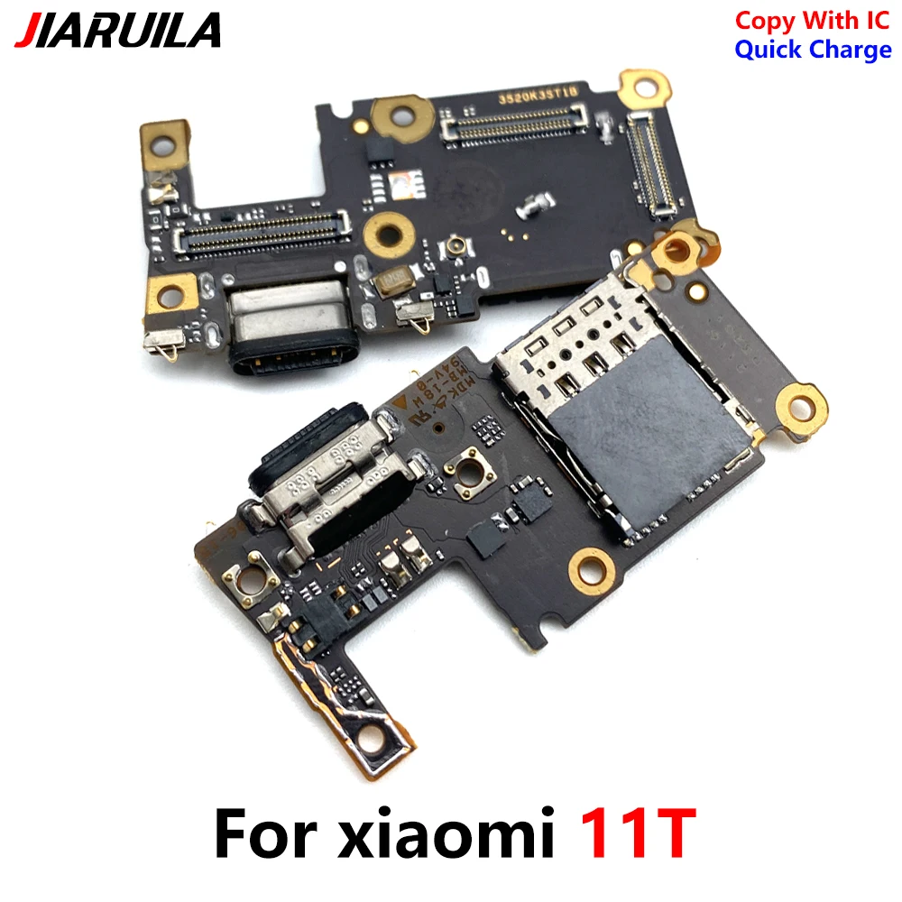 

10Pcs，USB Dock Connector Charging Port Flex Cable For Xiaomi Mi 11t Charger Board With Mic Microphone Module