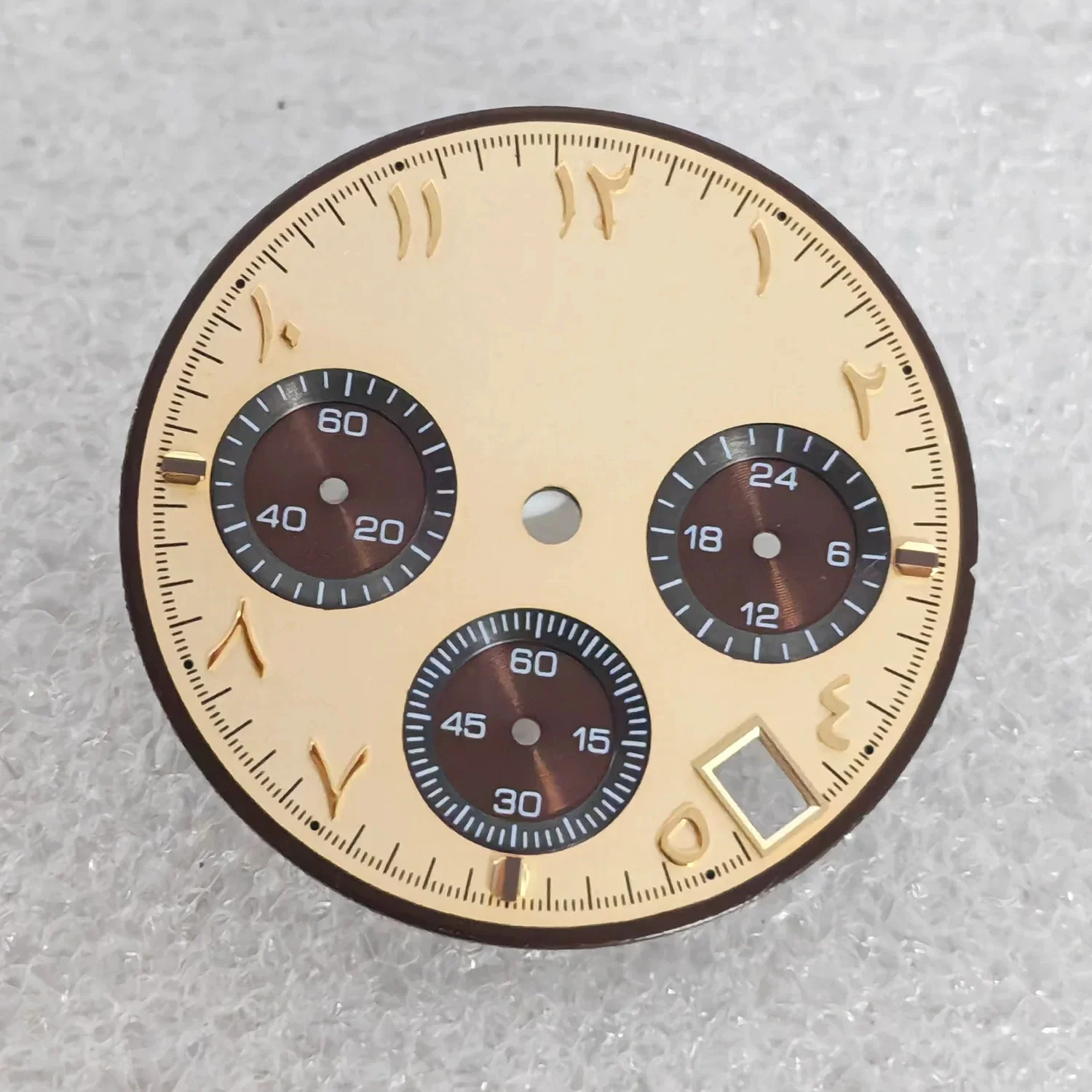 VK63 29.5MM Arabic Watch Dial 4:30 Position Non Luminous Watch Face for VK63 Quartz Watch Movement Mod Parts