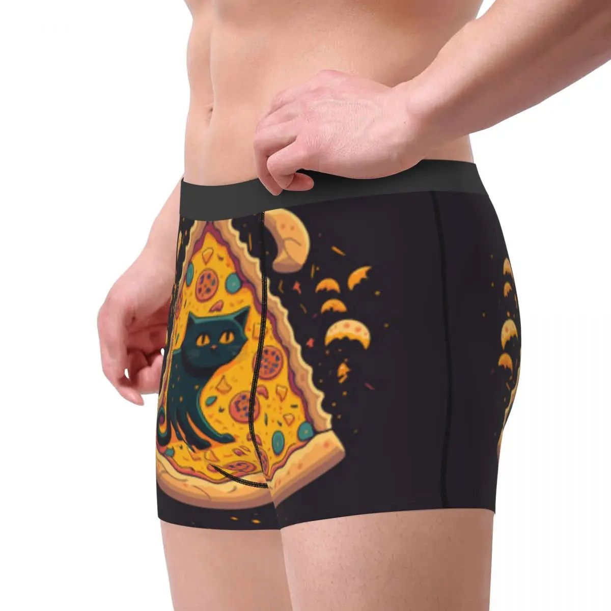 Men's Panties Underpants Boxers Underwear Cute Cat Pizza Sexy Male Shorts