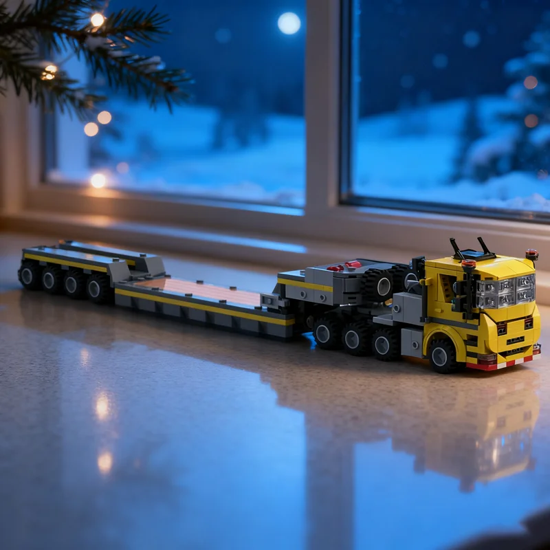 

528pcs MOC Construction Heavy Low Loader City Model Building Christmas gifts blocks Architecture Assemble toy DIY idea Brick