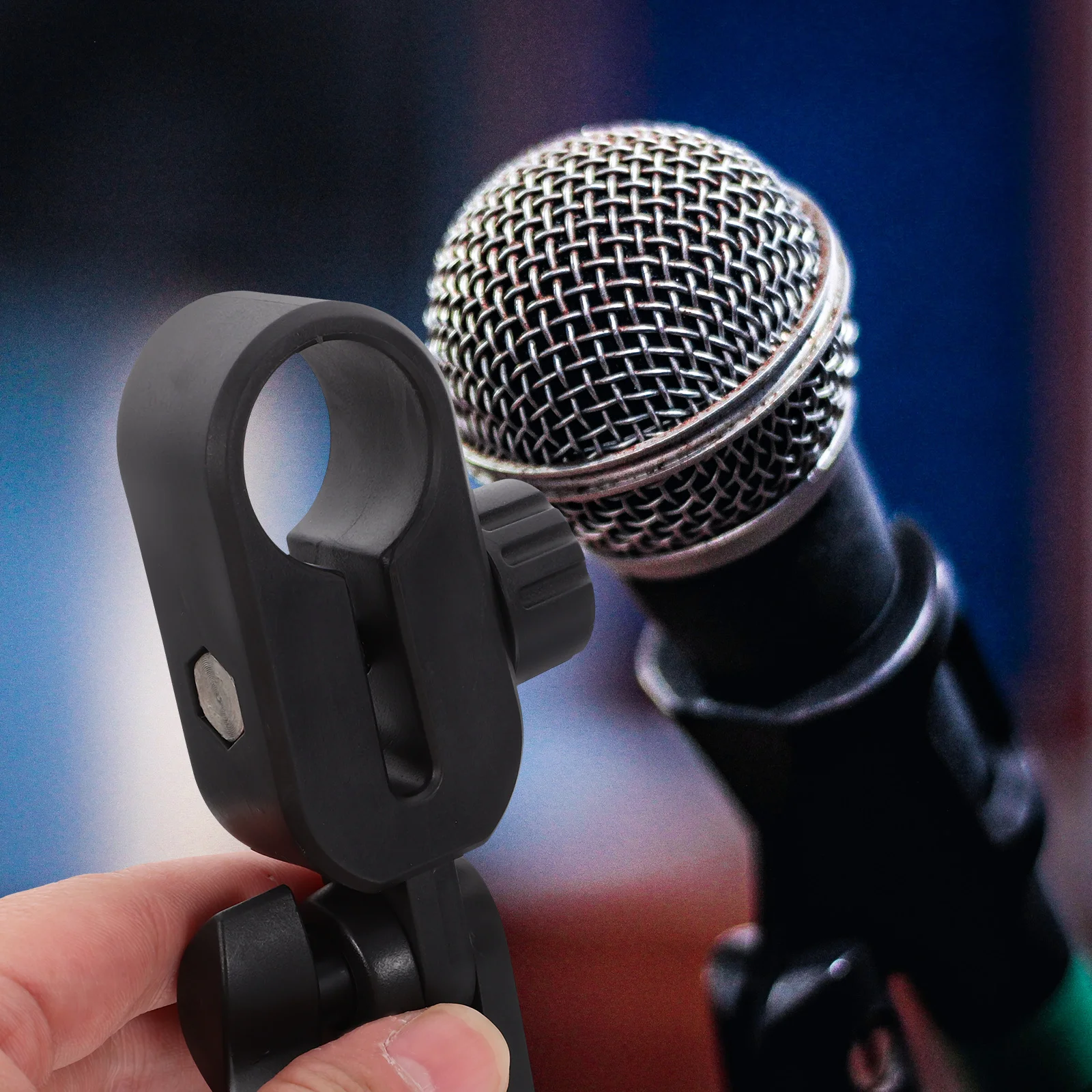 

Microphone Clip Universal Mic Stand Clip Shock Mount Clamp Durable Plastic Noise Reduction for Recording Live Streaming