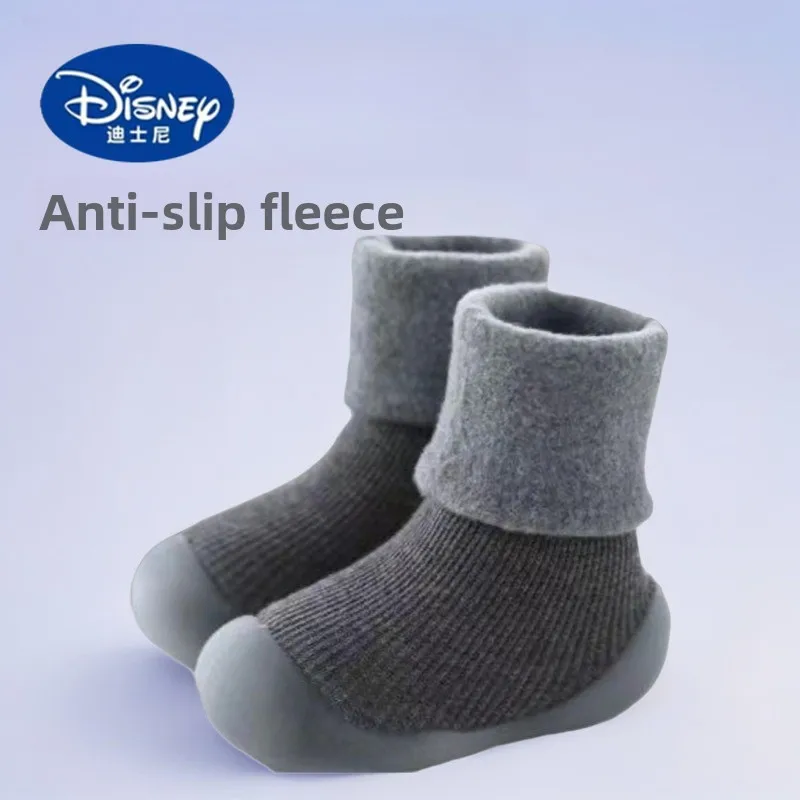 

Disney Baby Fleece-Lined First Walkers | Non-Slip Soft-Sole Shoes | Warm Winter Slipper Socks for Infants & Toddlers