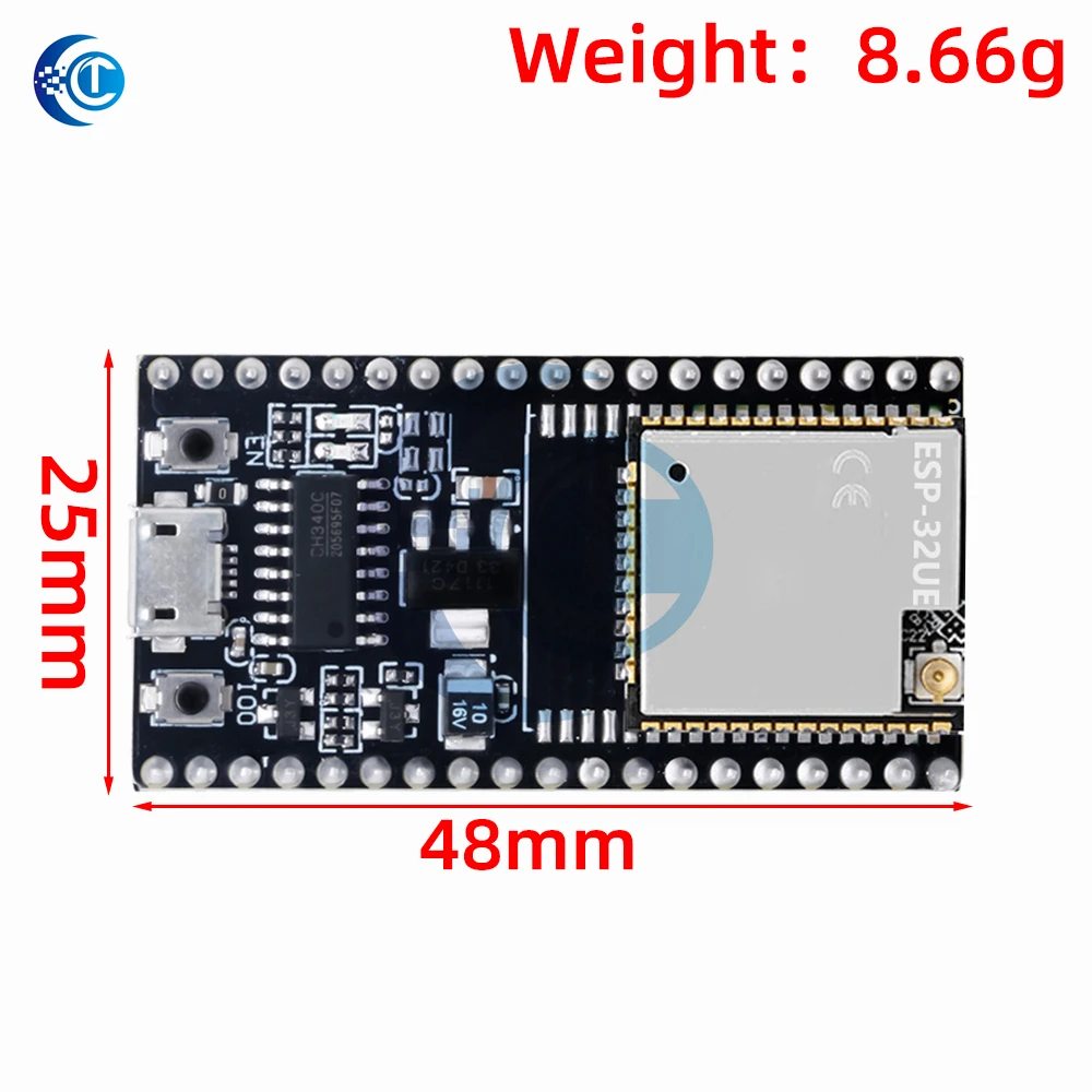 لوحة تطوير ESP32S/ESP-32U (CH340): بلوتوث واي فاي لاسلكي، ثنائي النواة + مضخم طاقة وفلتر (مايكرو USB)