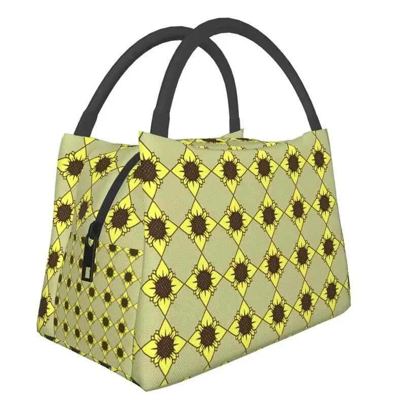 

Sunflower Cottagecore Nostalgic Pattern Lunch Bag Women Thermal Cooler Insulated Lunch Box for Office Travel