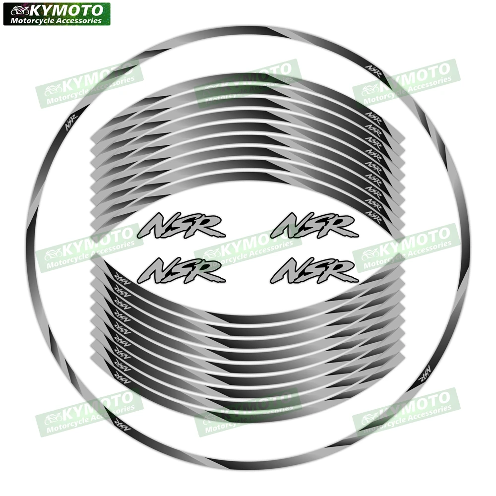 

New 17 inch Wheel Decals not easy to fall off reflective rim waterproof sunscreen sticker suitable for HONDA NSR motorcycle