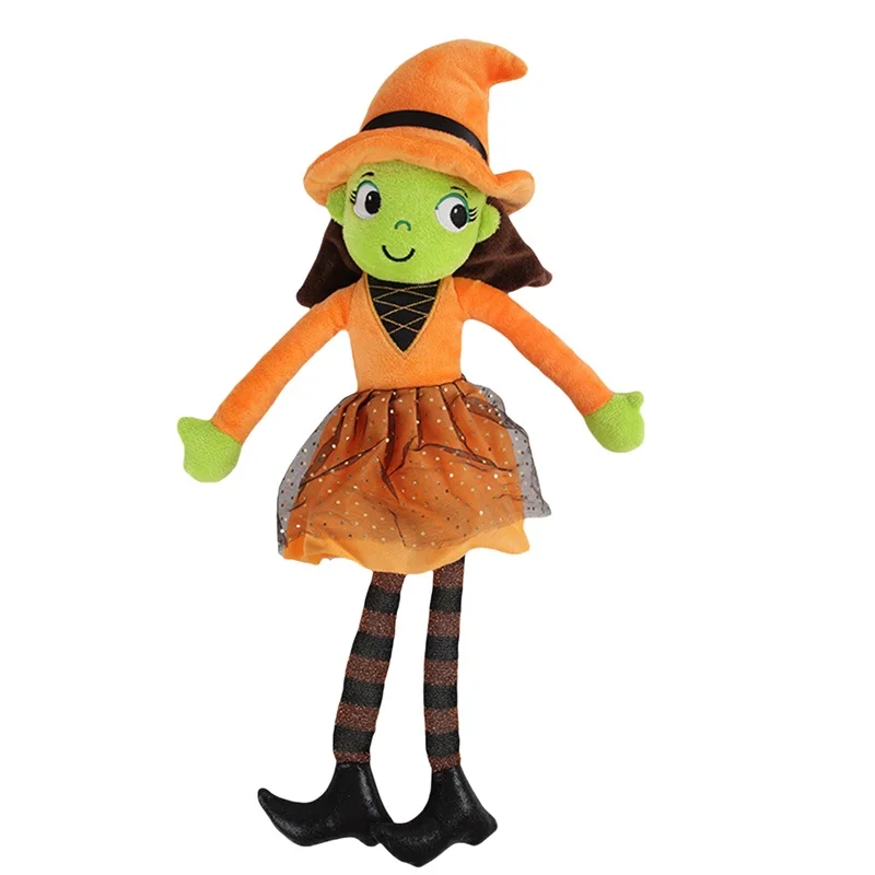 Halloween Witch Plush Toy Cute Little Witch Doll Lovely Stuffed Cartoon Doll Party Decoration Holiday Gifts for Kids Adults