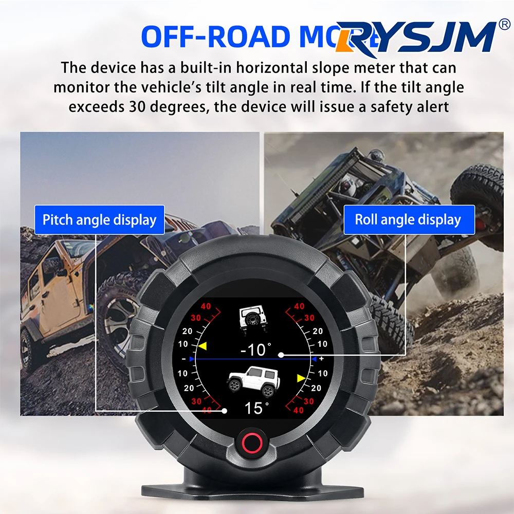 

X95 GPS HUD Car Head Up Display Off-road Inclinometer Slope Angle Speed Satellite Timing Car Accessories Altitude Latitude Meter