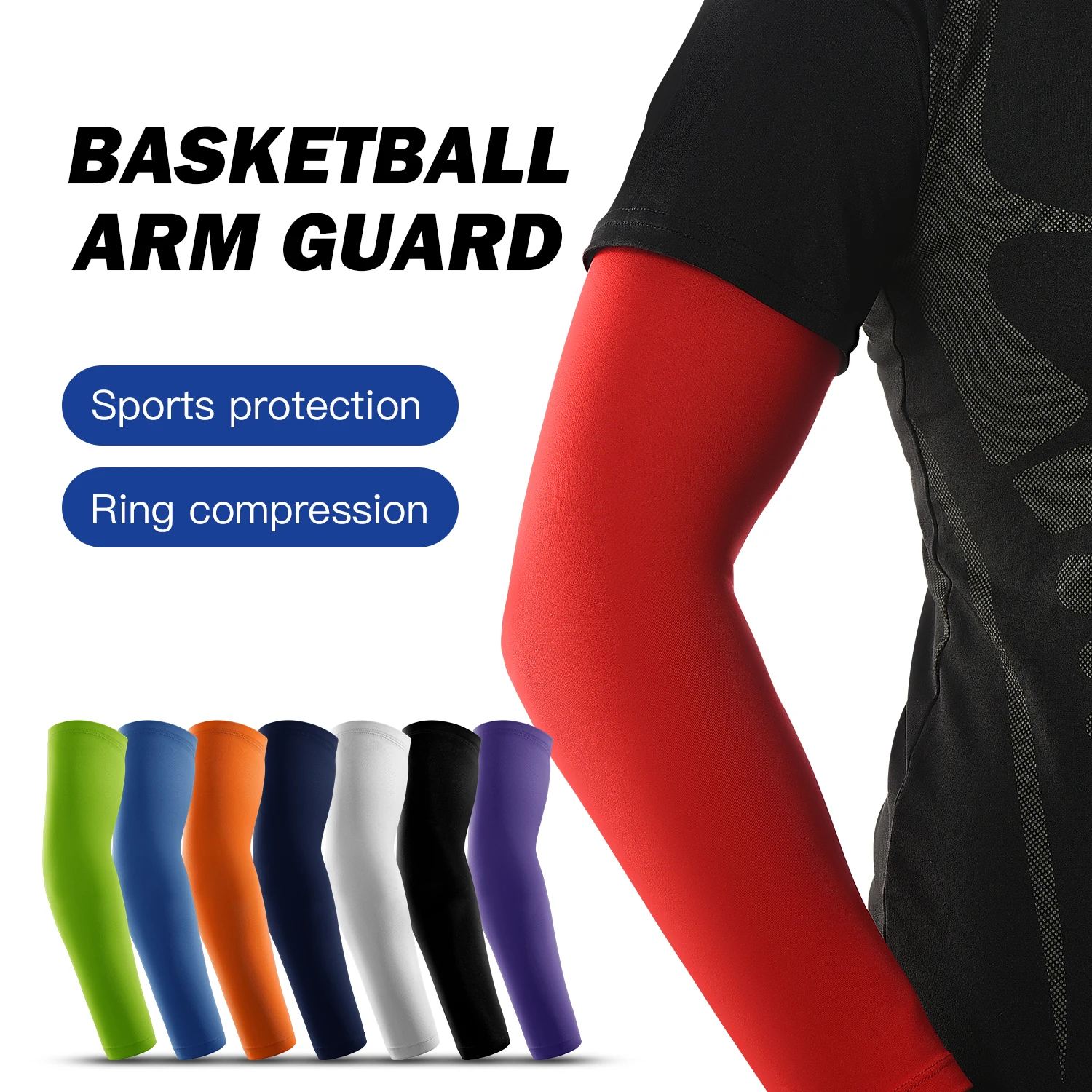 1PCS Arm Sleeves, Youth Adult Basketball Shooter Sleeves,Elbow Forearm for Football Basketball Volleyball Soccer