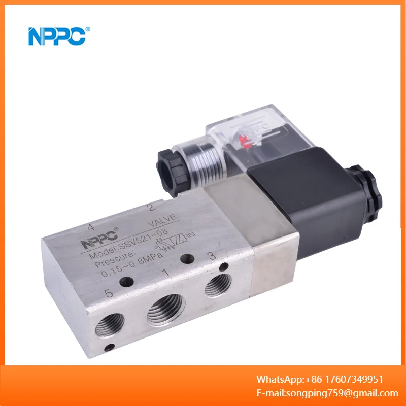 

SSV521-08-F-LT2 NPPC SSV SUS316 Stainless Steel Solenoid Valve Single Head G1/4 Manual button DC12V low tempaerature -60~100℃