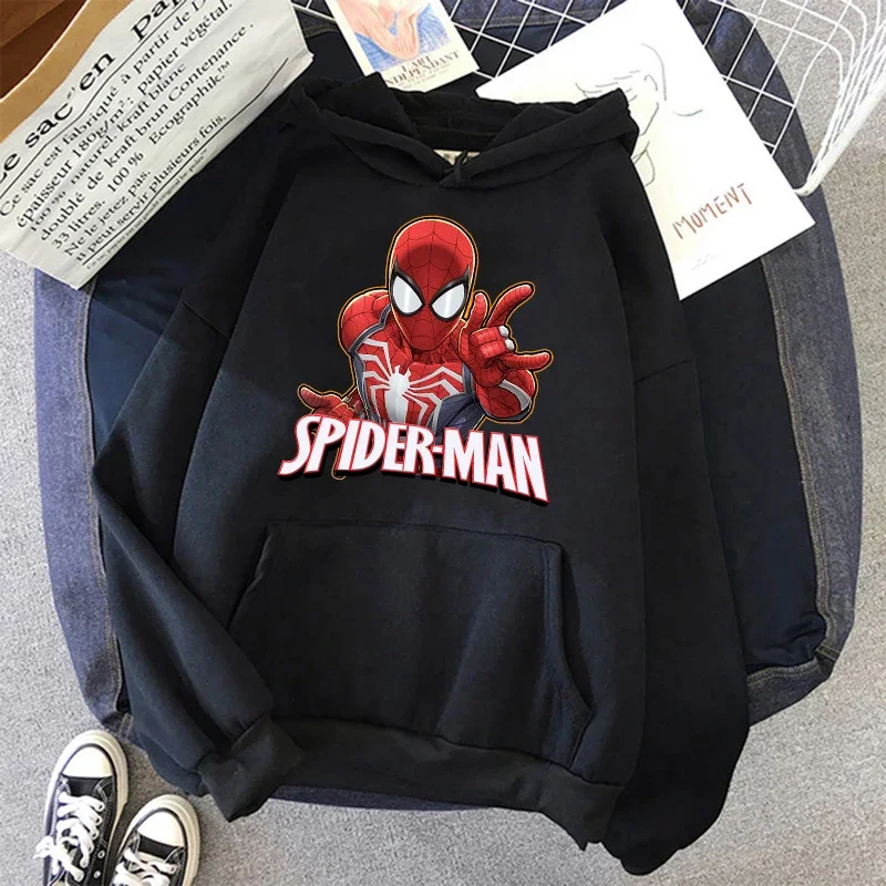 Y2k Sweatshirts Spiderman Hoodie Funny Cartoon Sweatshirt Kawaii Cute Super Hero Spider Man Hoodies Unisex Harajuku Graphic