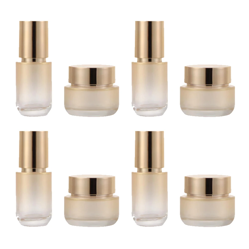 

50g 40ml 60ml 100ml 120ml Gold Glass Bottle Jar Pot Tin Lotion Emulsion Serum Foundation Cream Gel Eye Essence Skin Packing