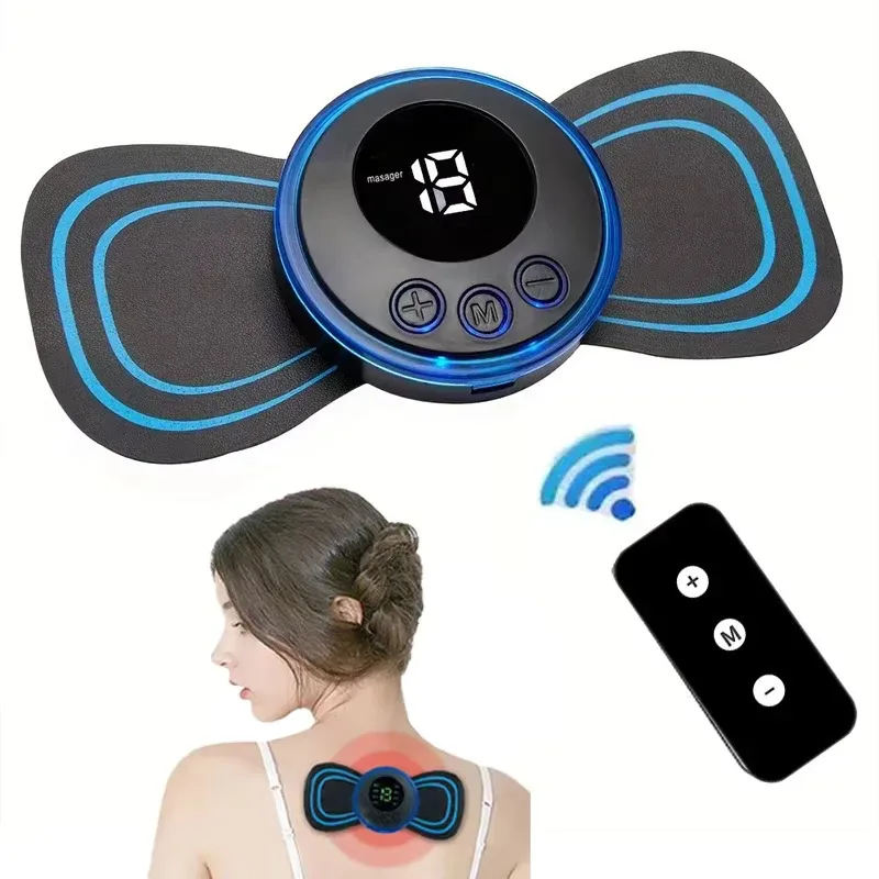 Neck Massage gel pad Electric EMS Mini Cervical Back Muscle Pain Relief Patch Stimulator Massageador Mat Gel Pad replace Sticker