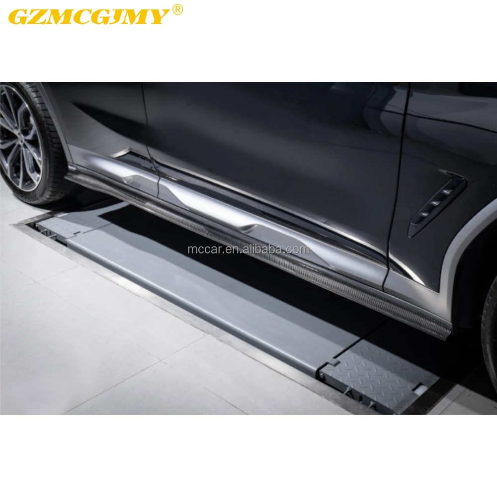High Quality Dry Carbon Fiber Side Skirt For BMW X3 G01 X4 G02 Car Bumper Side Skirts Rocker Panels
