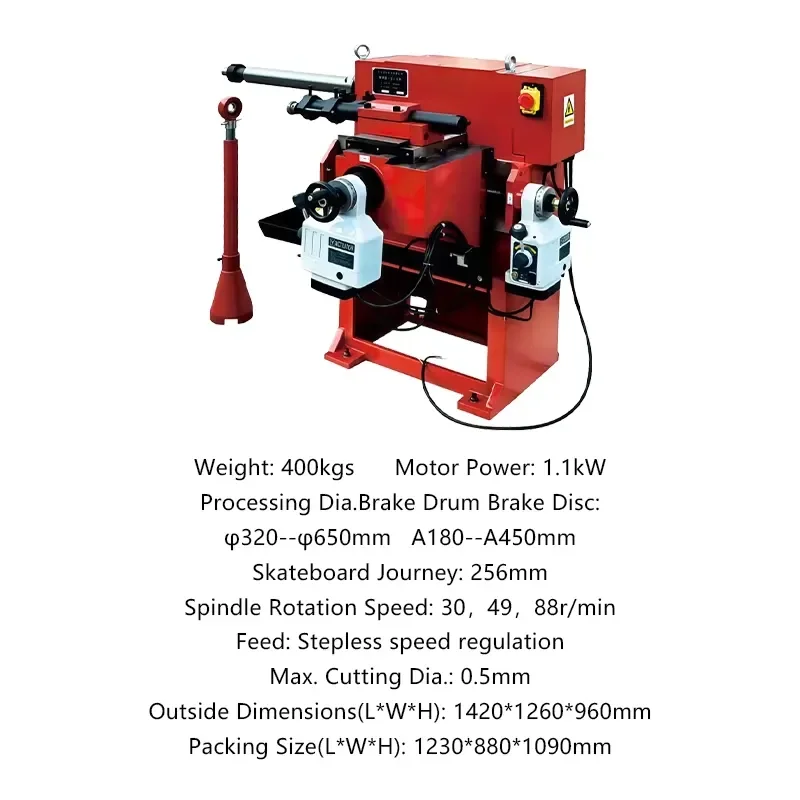 Multifunctional Automotive Brake Lathe Station Heavy Manual Disc & Drum Grinding Machine Brake Disc Resurfacing Machine