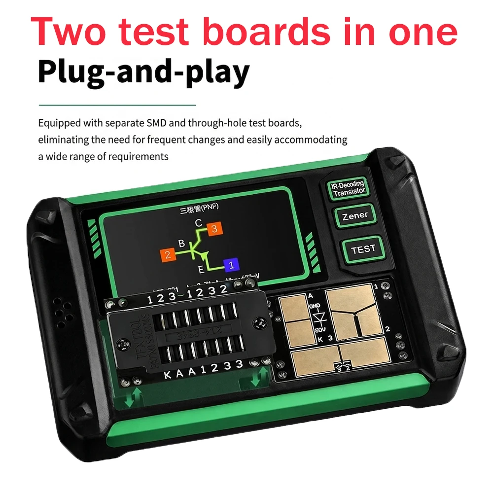 LCR-AR1 Transistor Tester LCD Digital Multimeter MOS Field-Effect Triode Capacitor Resistance Meter Electronic Component Testing