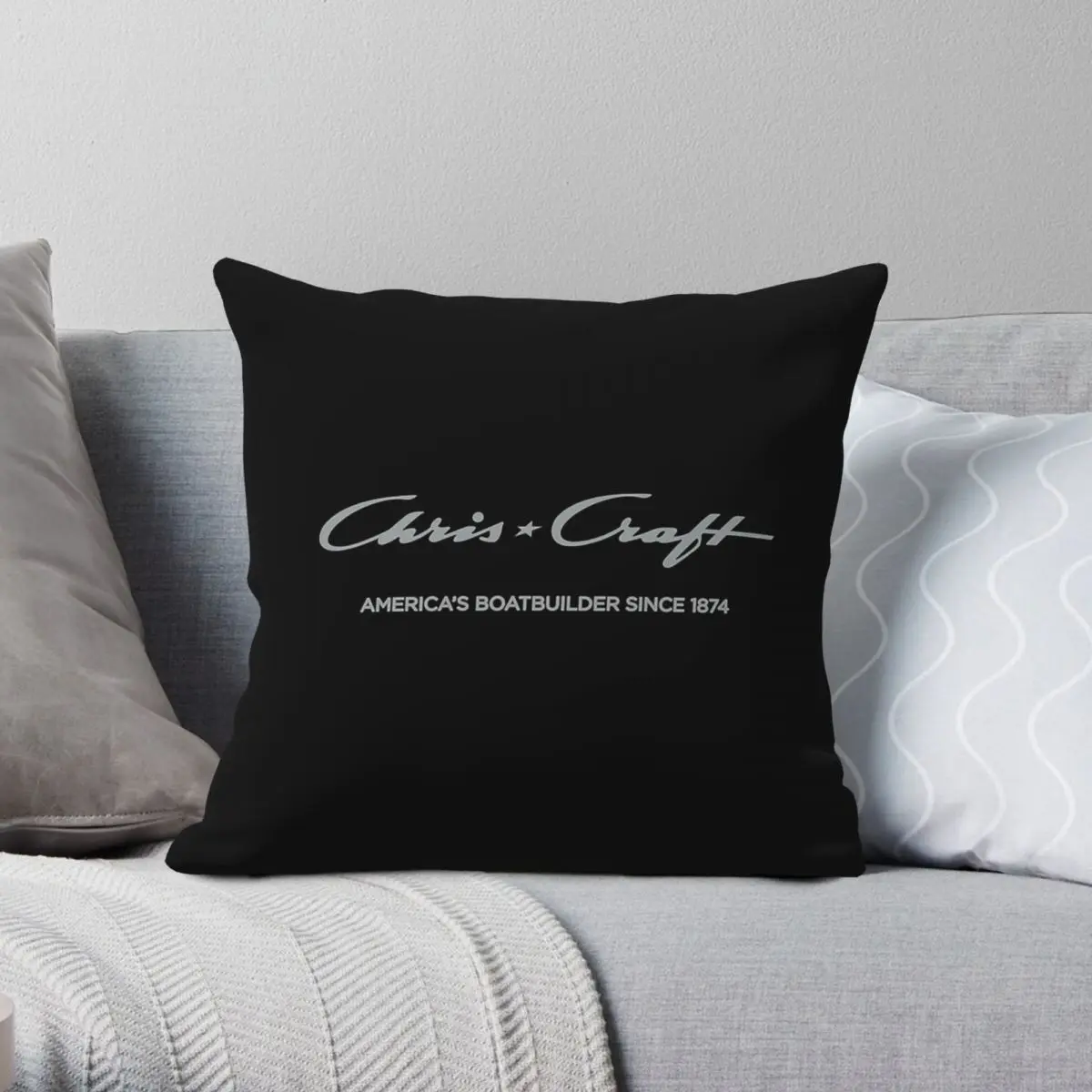 Chris Craft Boats Square Pillowcase Polyester Linen Velvet Pattern Zip Decorative Throw Pillow Case Sofa Seater Cushion Cover