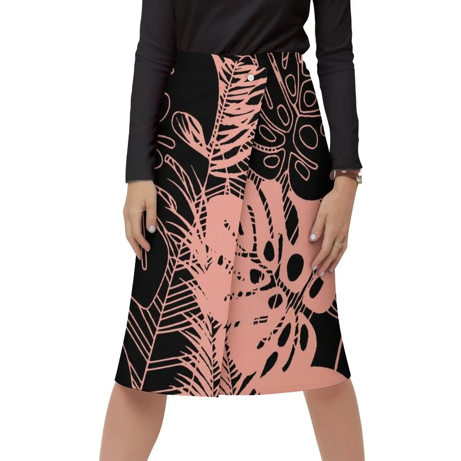 폴리네시안 사모아 아트 프린트가 있는 슬림핏 여성용 원피스 드레스와 데일리 쇼핑을 위한 패셔너블한 롱 드레스