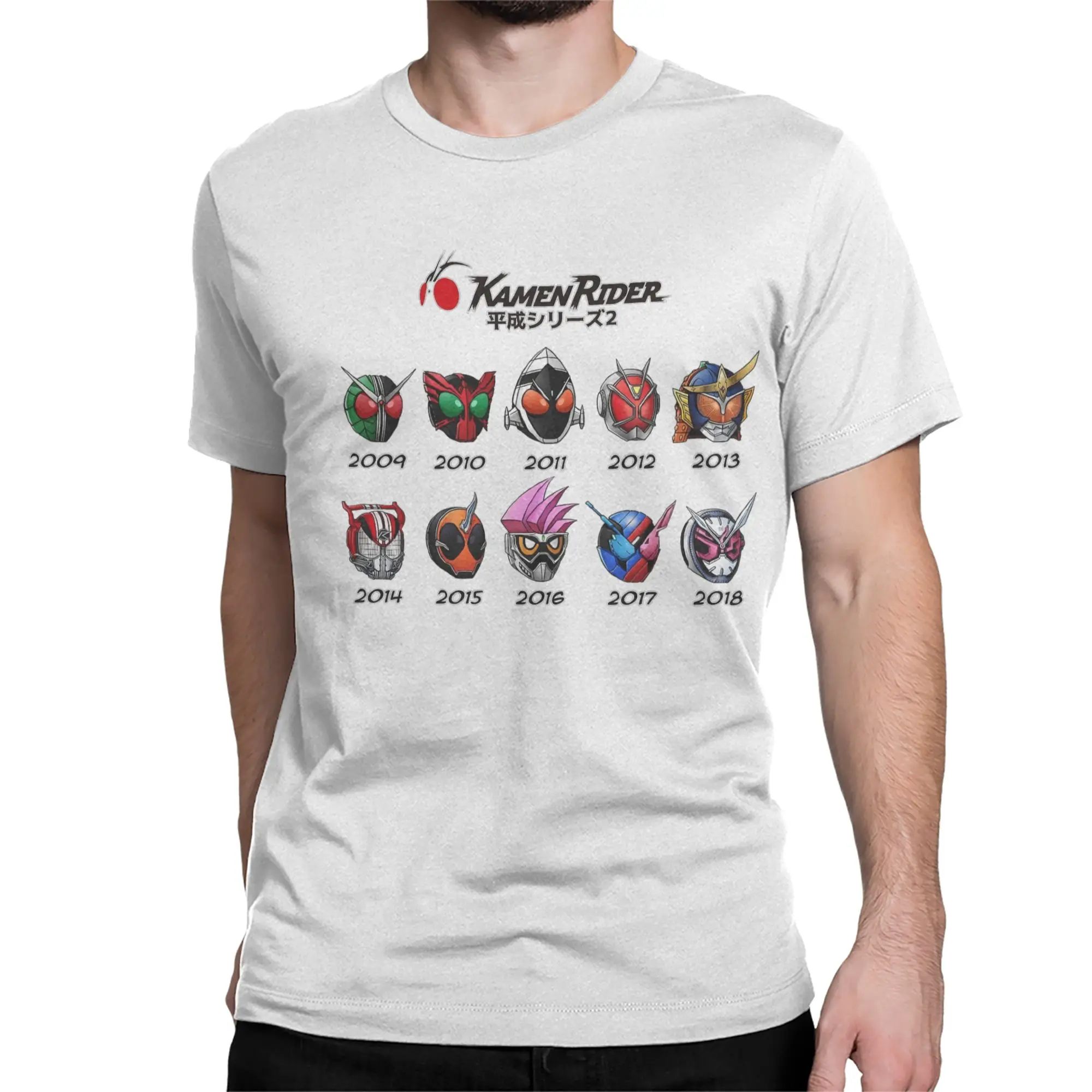 Men Women Kamen Rider Heisei Era Phase T Shirts  Pure Cotton Clothing Humorous Short Sleeve Round Collar Tees 6XL T-Shirts