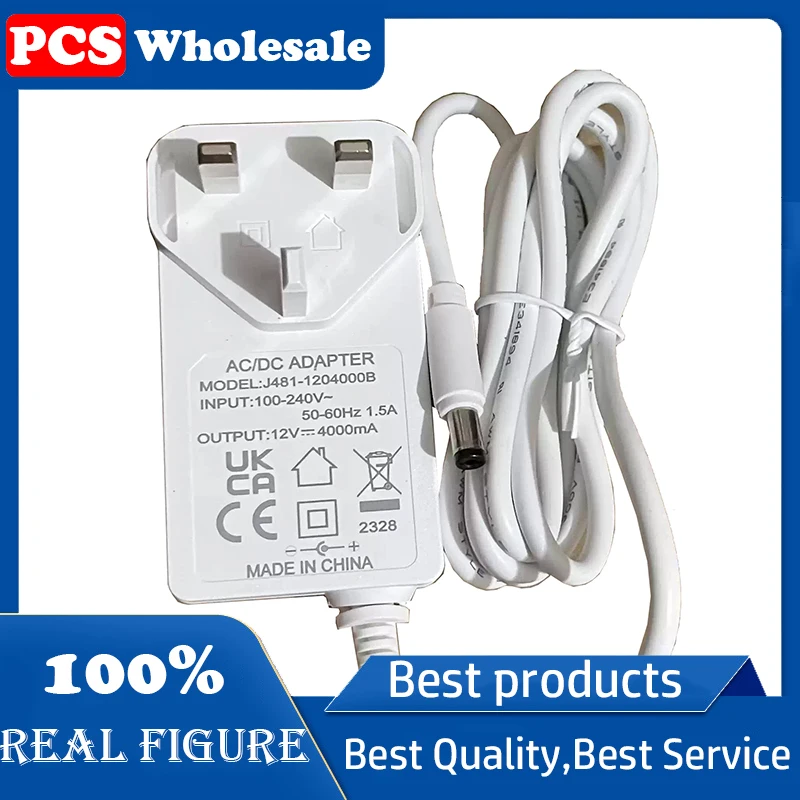 

J481-1204000B British British Standard White Power Supply 12V 4A Power Adapter with 5.5*2.1mm Connector