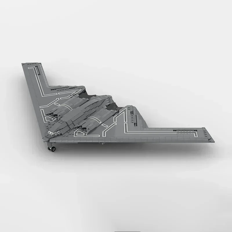 เครื่องบินรบทหารรุ่นโมดูลาร์บล็อก Moc Building Bricks 1:72 Scale B-2 Bomber Technology ของขวัญคริสต์มาสของเล่น DIY ชุดประกอบ