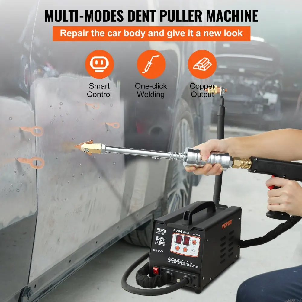 VEVOR Car Spot Welder Dent Puller 3000W Welder Dent Repair Kit 7 Models Spot Welding Machine For Car Body Dent Repair