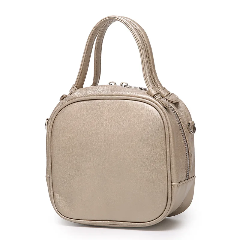 Sac à bandoulière en cuir de vachette pour femme, sac à main en cuir véritable, couche supérieure, mode rétro polyvalente, fourre-tout initié, blanc, haute qualité, Y2K