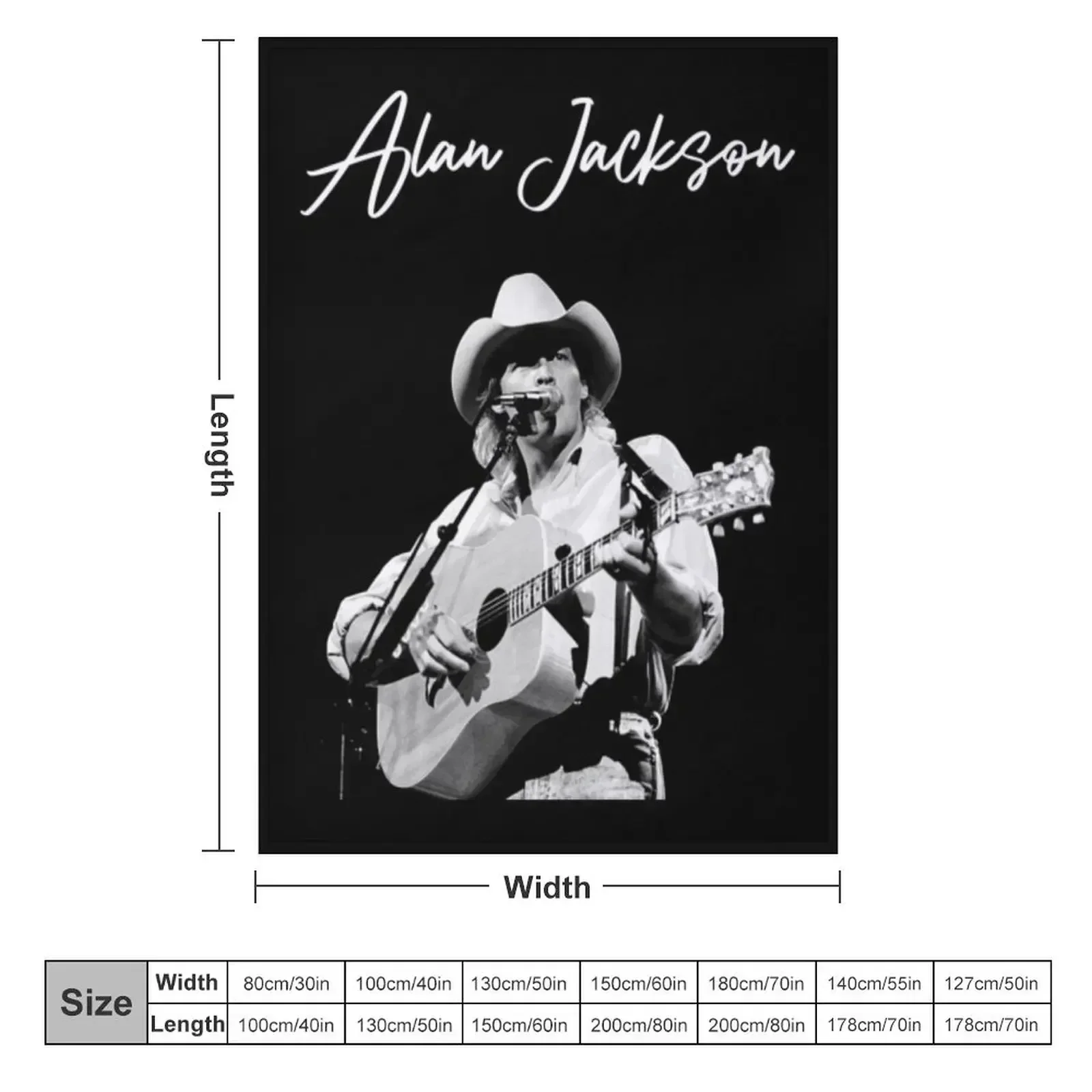 Midnight in Montgomery Alan Music Throw Blanket couch cozy soft plush fuzzy picnic outdoor blanket