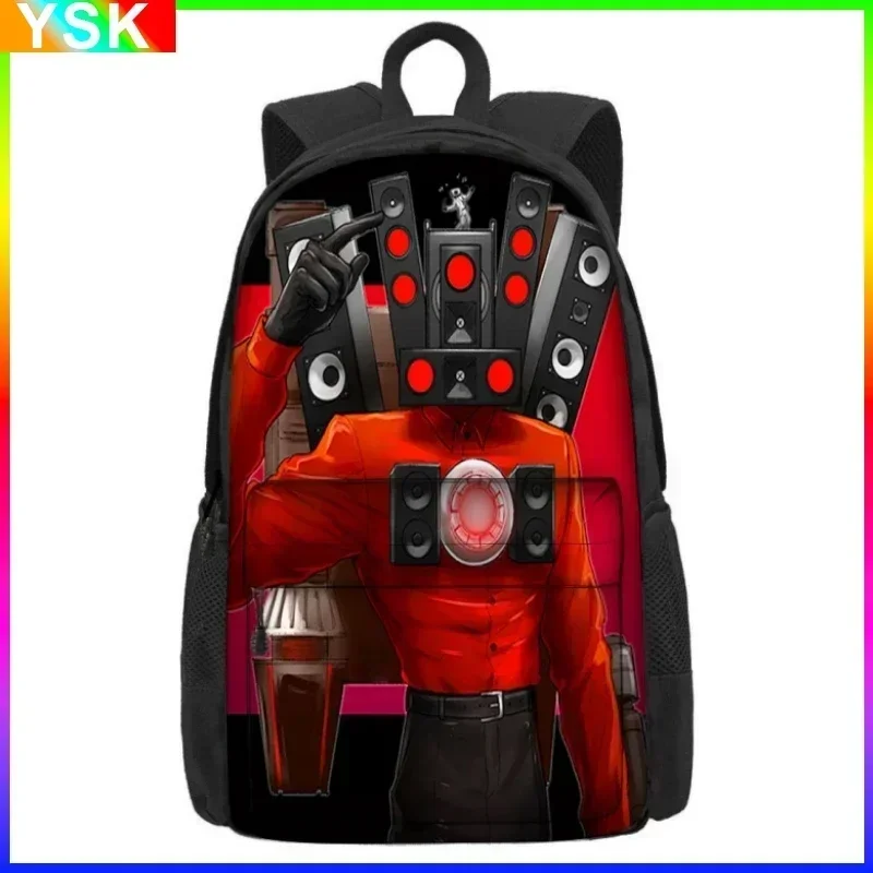 Skibidi Toilet with Compartments Primary and Middle Students Schoolbag Backpack Girls Anime Kawaii Cartoon SchoolBag Mochila