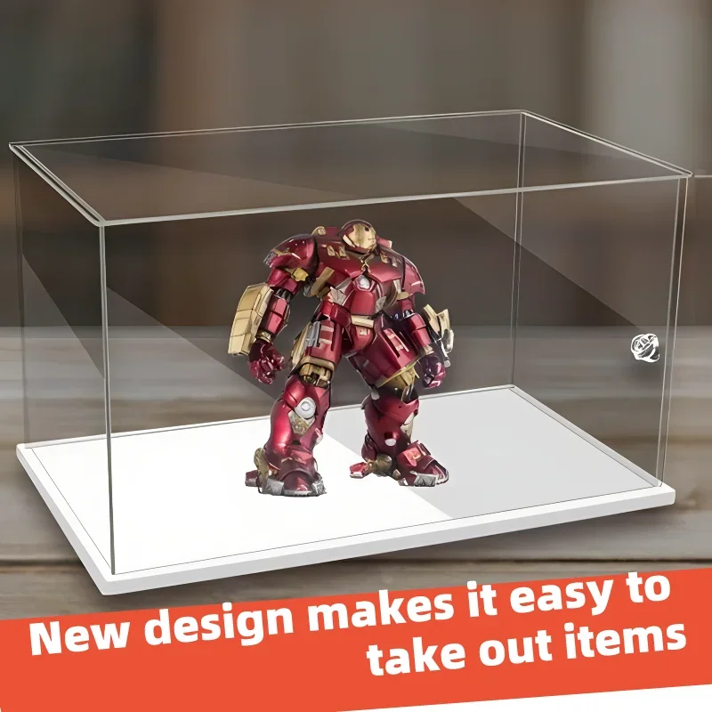 علبة عرض أكريليك مع عرض الباب، شخصيات الحركة، صندوق عرض نموذج تخزين الألعاب، عرض حماية ضد الغبار للمقتنيات