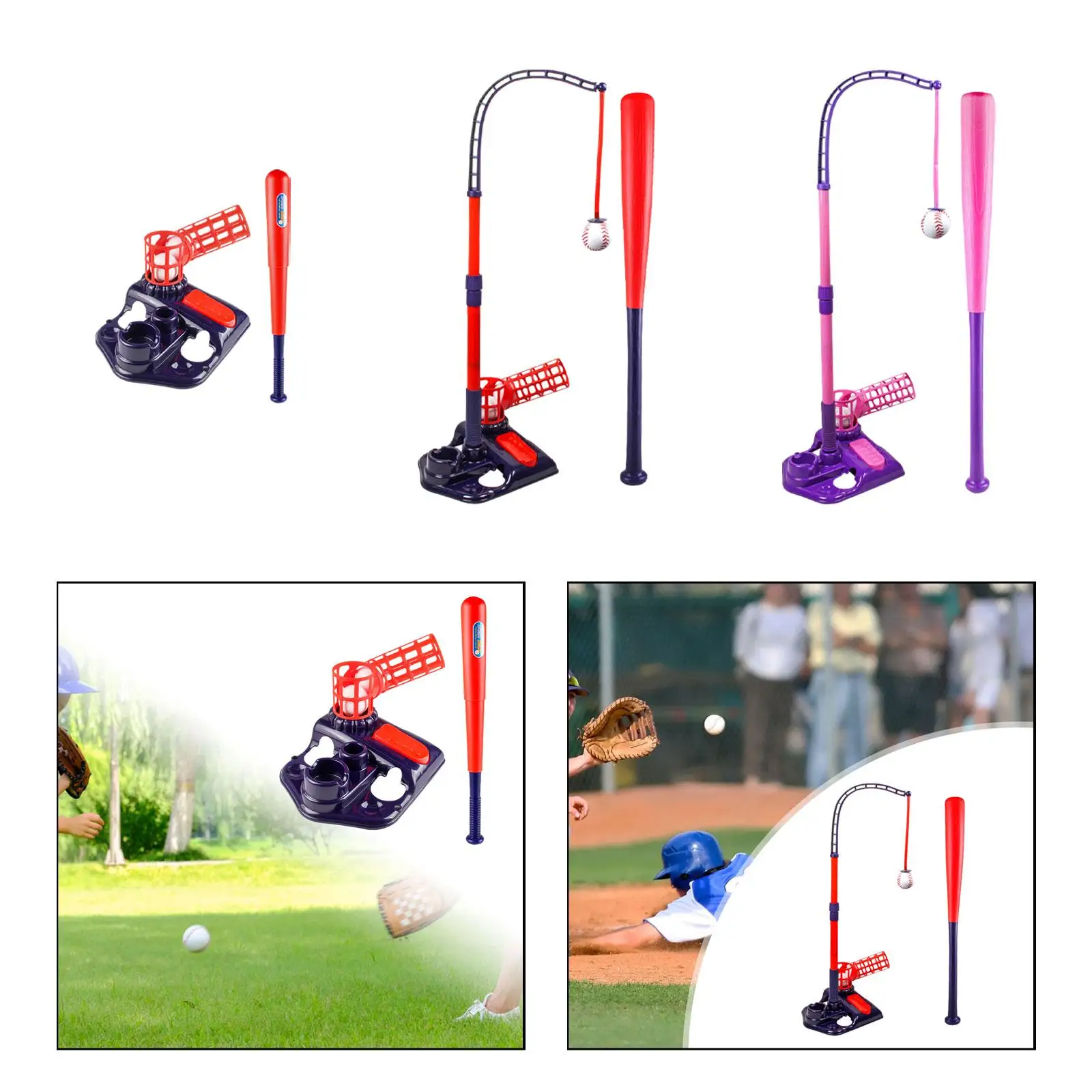 Kids Baseball Pitching Machine Playing Outdoor Sports Training Equipment Batting Machine for Age 8-12 Kids Children Boys Girls