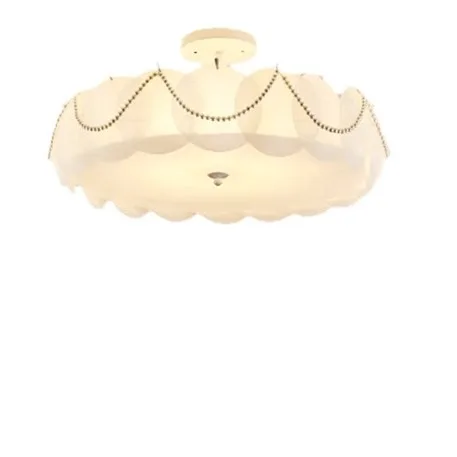 

Simple modern flower cream wind atmosphere girl room ceiling light 2024 new Zhongshan