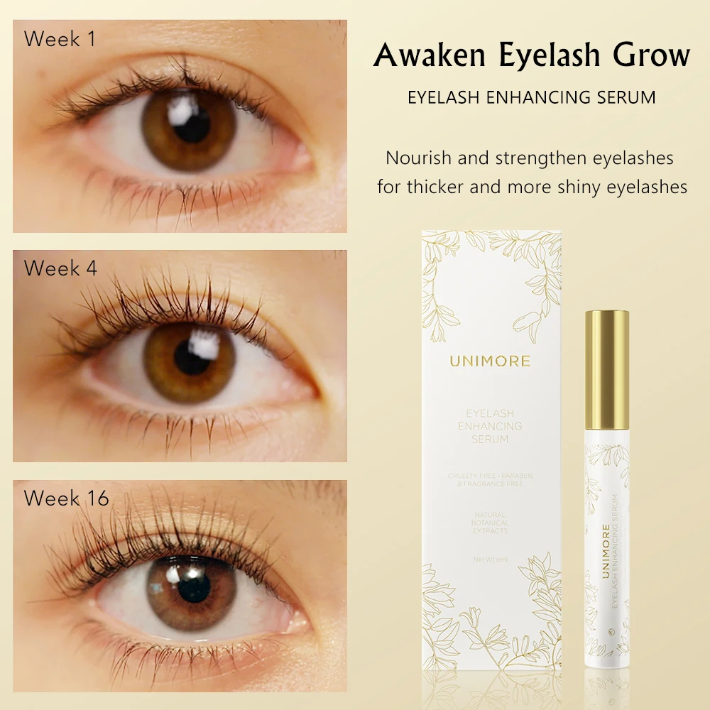 UNIMORE ใหม่4Ml Eyelash Growth Serum Fast ยาว Nourishing Essence Eyelash มาสคาร่าคิ้วหนาผลิตภัณฑ์แต่งหน้า Eye Care