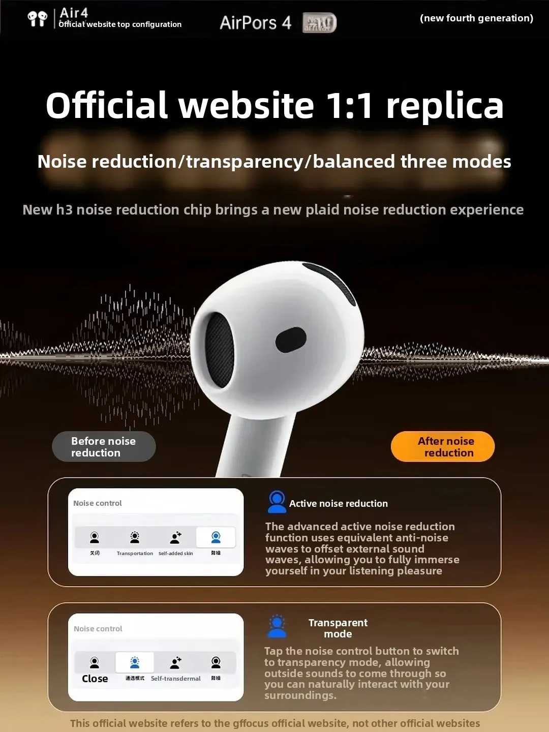 wireless adaptation top with active noise reduction iPhone semi-in-ear Dynamic Island pop-up window + space sound
