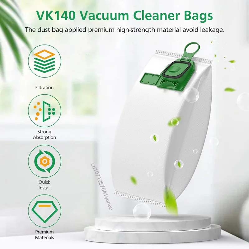 Dust Bag Compatible for Vorwerk Kobold, VK140, VK150, Cleaning Filter Remplacement Aspirateur Kit