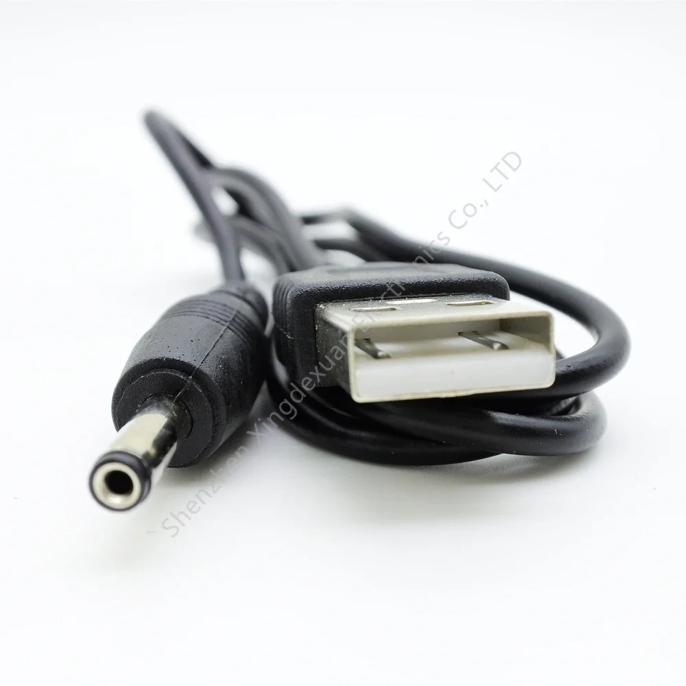 USB 2.0 A Male To 3.5x1.35mm 3.5mm Plug Barrel Jack 5V DC Power Supply Cord Adapter Charger Cable 3.5*1.35mm