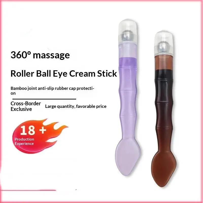 2 In 1 Eye Cream Roller Stick Eye Cream Scoop 360 Degree Massage Ball Non Slip Handle For Reducing Puffiness And Fine Lines