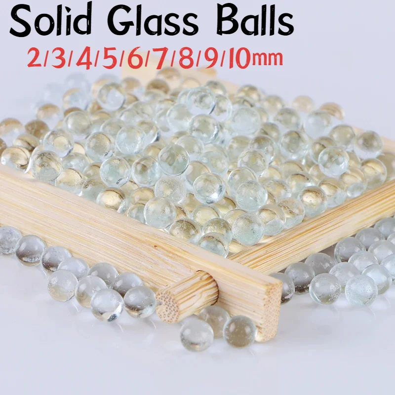 Transparent High Precision Anti Boiling Ball Oscillation Bead Laboratory Use Solid Glass Balls 2/3/4/5/6/7/8/9/10mm