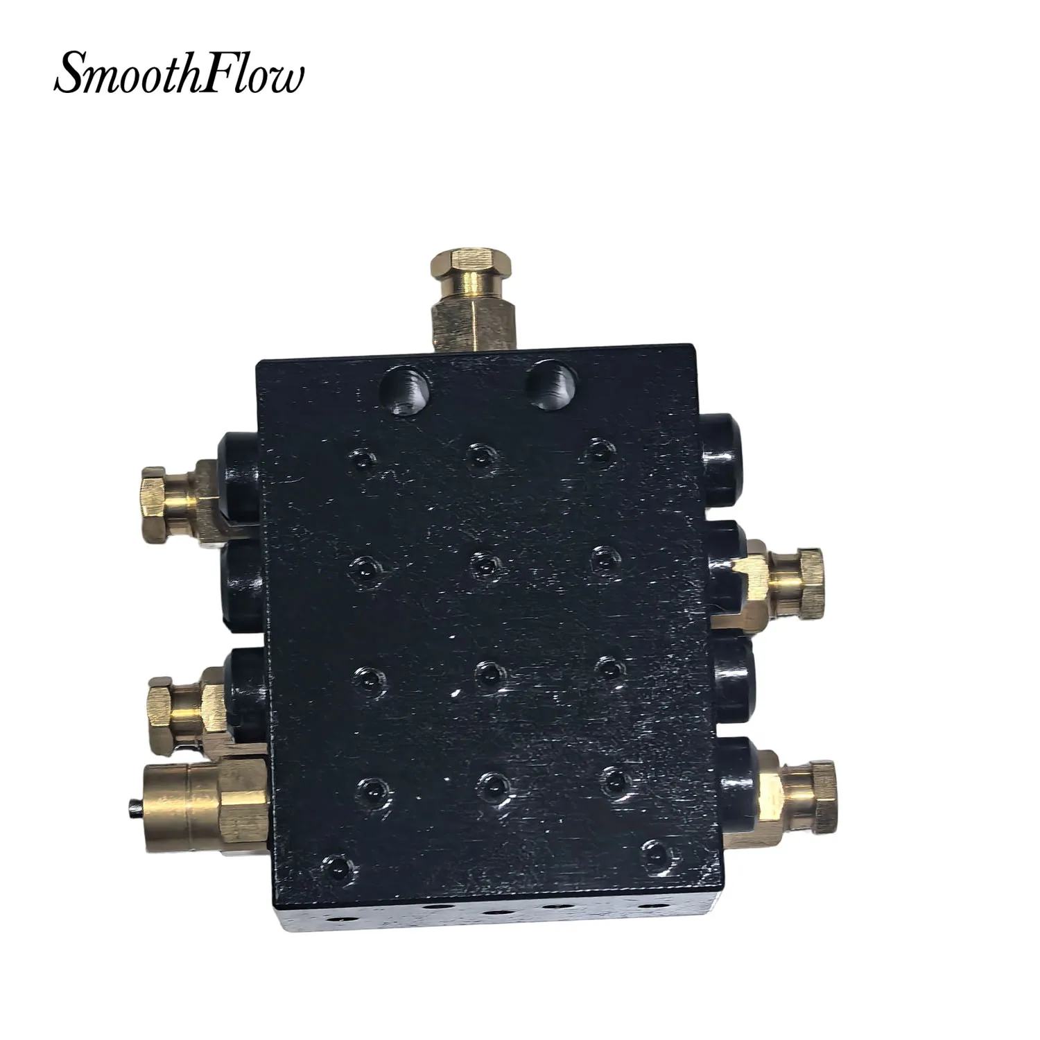 4-Way Progressive Distributor 6mm Ports Equal Flow Modified from 8-Outlet Block