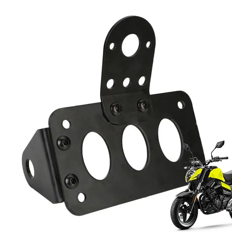 Motorcycle Plate Bracket Weather Proof Plate Tail Light Mount Rear Bracket Frame Sturdy Alloy Vintage Tag Bracket For Most