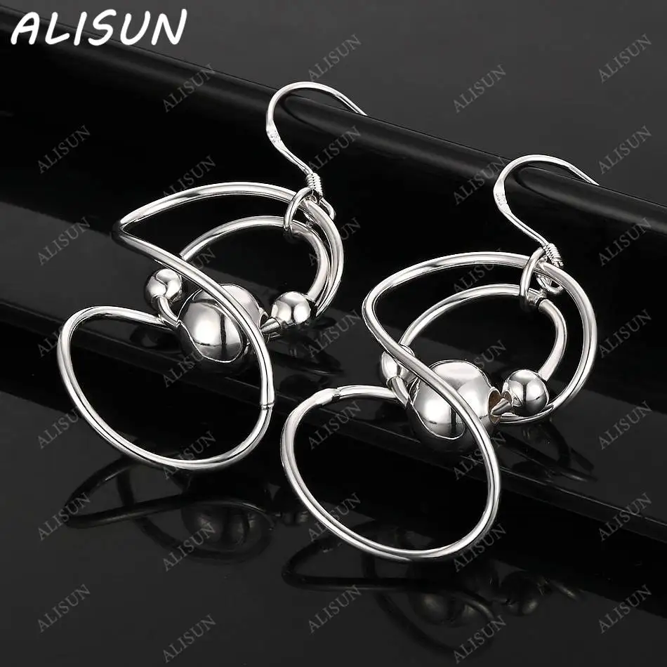 

ALISUN 925 Sterling Silver Geometric Earrings Drop Earrings For Women Creativity Gifts Street All-match Party And Daily Wear