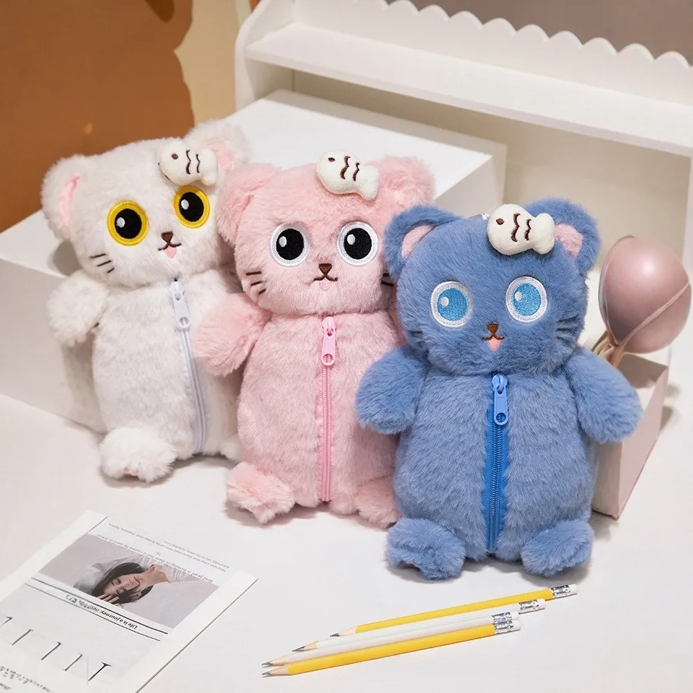 Multi Functional Cartoon panda Pencil Case Large Capacity Anime Storage Handbag Cute Lovely Students Office Supplies