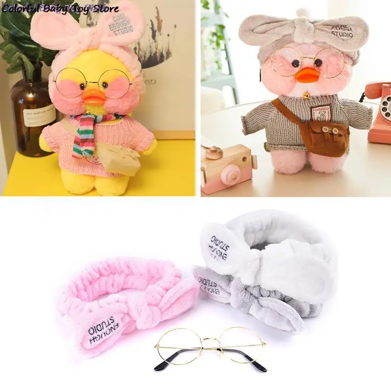 Süße Puppe Kleidung Zubehör kawaii Mädchen Haarband waschen Gesicht laufen Make-up Bands Cafe Ente Plüsch Spielzeug Mädchen Geschenke