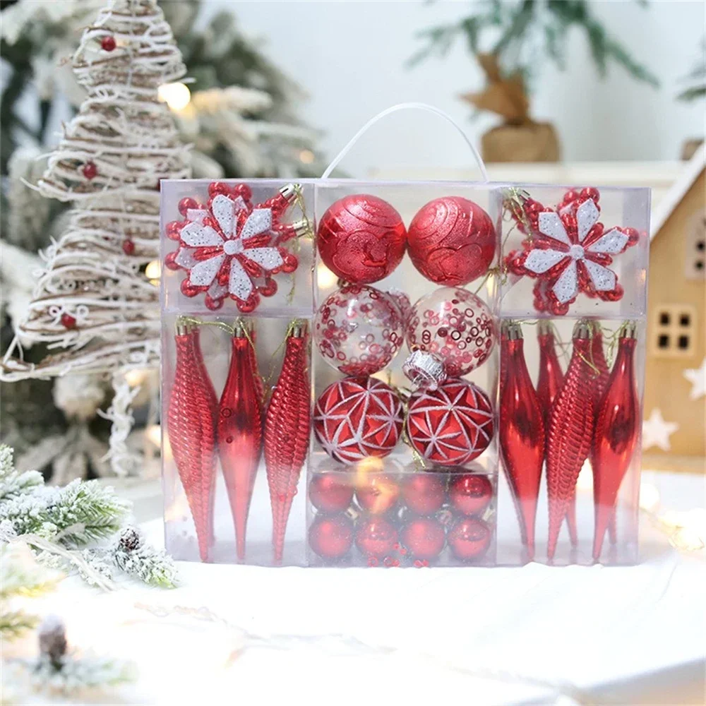 

40pcs 2024 New Christmas Ball Decoration Christmas Tree Ornaments Ball Xmas Hanging Tree Pendants Home Party Decor New Year Gift