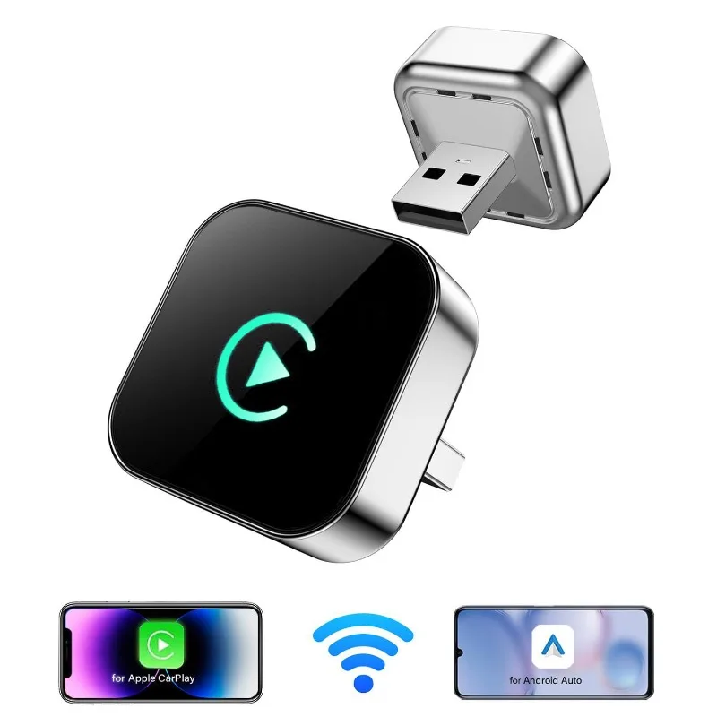 

Plating Wireless CarPlay Adapter For Apple & Android Auto, Converts Wired to Wireless, Fast Auto-Connect, No Delay, Smart Dongle