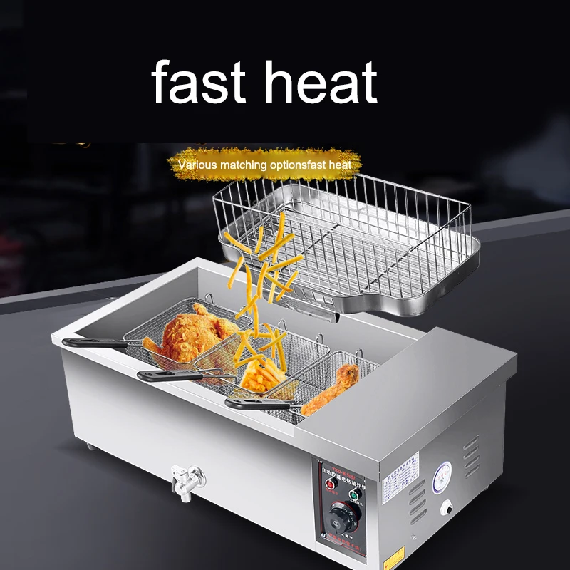 3000W Frying fritters machine commercial large capacity electric fryer frying twist hemp balls automatic constant temperature