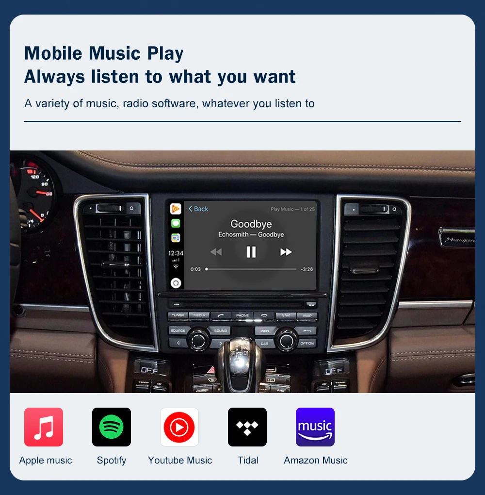Road Top Kabelloses CarPlay für Porsche Macan Cayman Cayenne Panamera PCM3.1 Android Auto Mirror Link AirPlay Auto-Zubehör – Detail 10