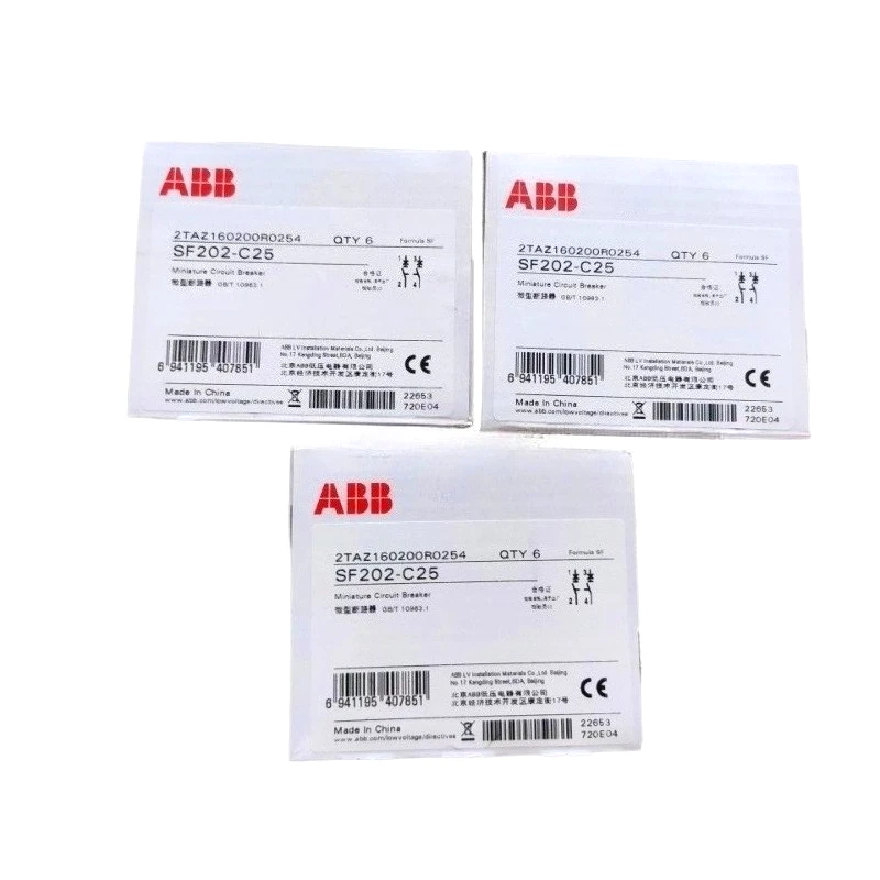 قاطع دائرة مصغر ABB SF200، AC 1P 2P 3P 4P، قاطع دائرة ضربة مغناطيسي منزلي، مفتاح نقل تلقائي ABB